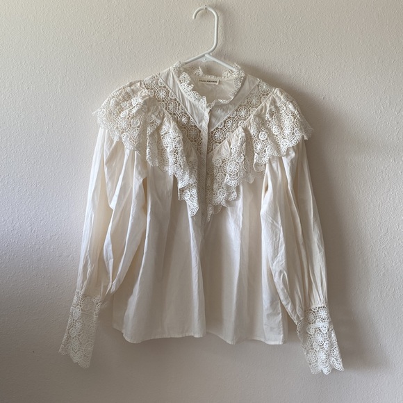 Ulla Johnson Ethel Lace Blouse - Picture 3 of 12
